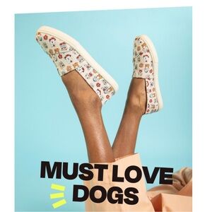 BUNDLING SALE: NWT/NIB Toms Cupsole Alpargata Slip-On Flats in “Tropical Dogs”